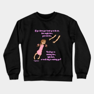 Throw your hands up - mid complexion, pink dress Crewneck Sweatshirt